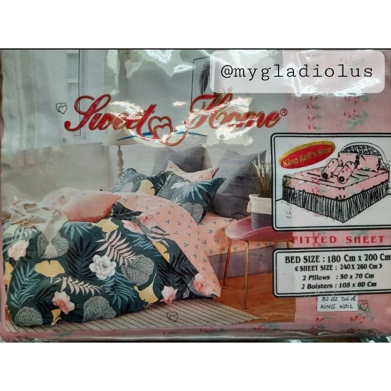 Sprei sweet home Jepang ukuran 120 160 180 200 tinggi 40 sampai 50 king koil