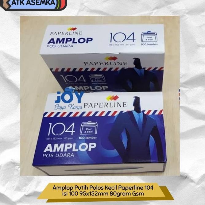 

(T6Y9) ☆ Amplop Putih Polos Kecil Paperline 104 isi 100 95x152mm 80gram Gsm Atk //Readi@banyak