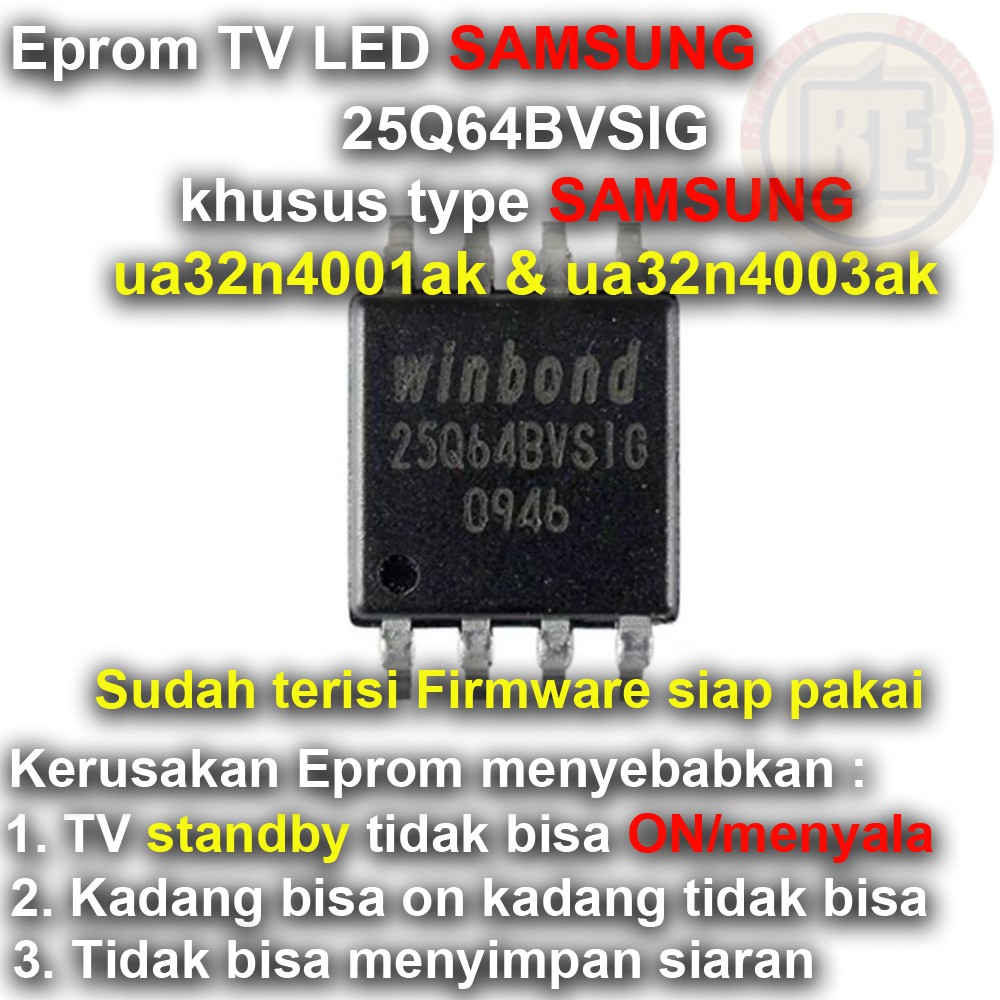 Ic eprom tv led samsung ua32n4001ak