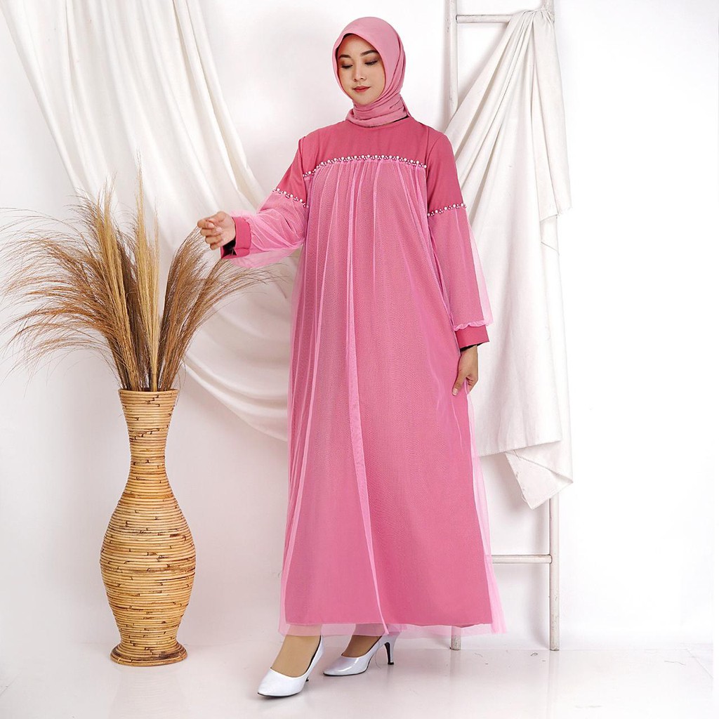 ZOYA MAXY 7 WARNA GAMIS TILE BISA JUMBO BIGSIZE MOSCREPE PAYET MUTIARA MEWAH MAXI DRESS