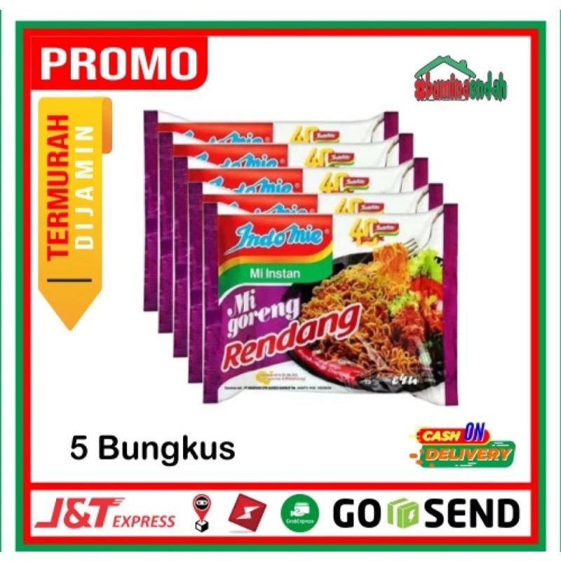 

PAKET INDOMIE MIE INSTAN/ MIE GORENG RENDANG 91g (5 BUNGKUS),