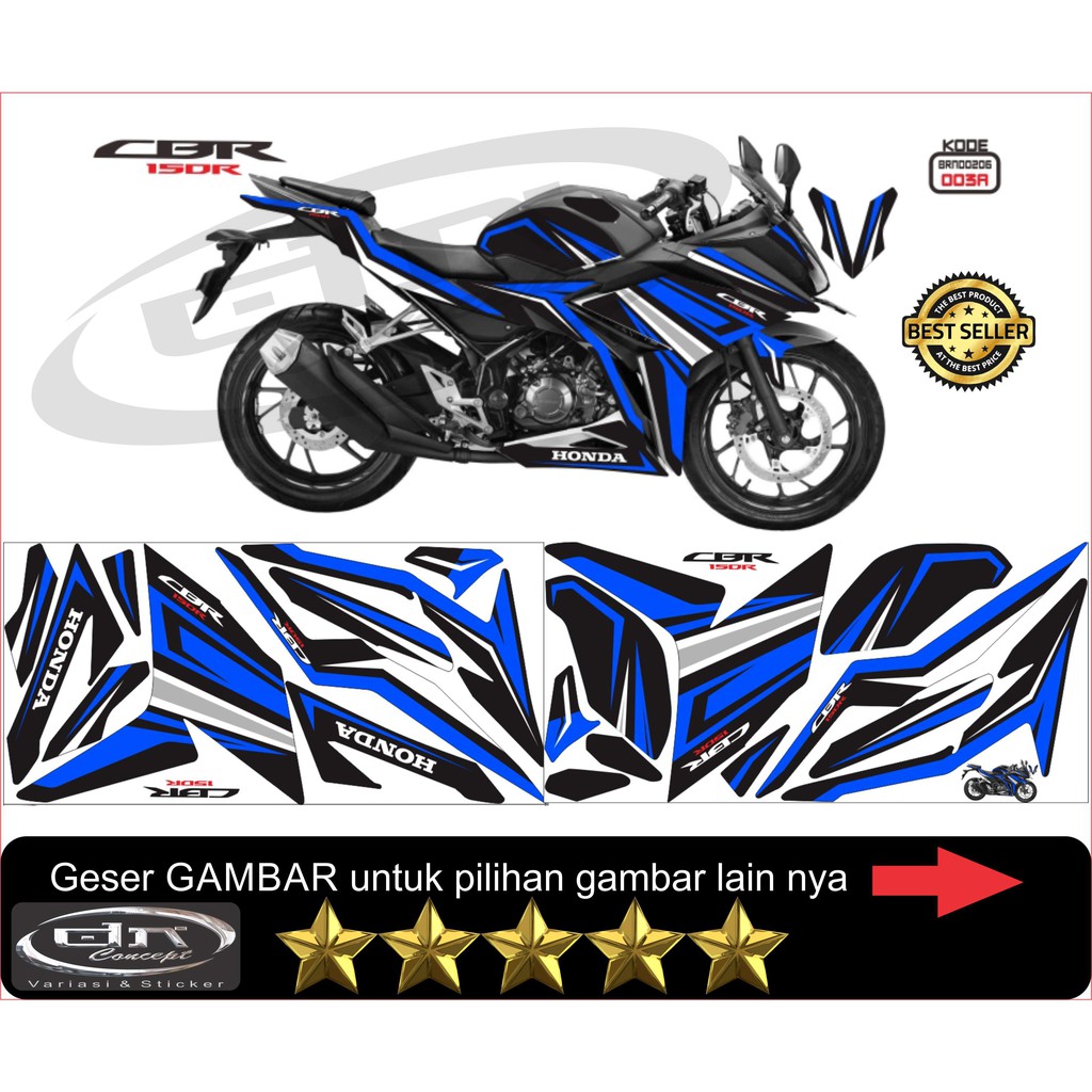 Decal CBR 150 facelift 2016-2019 / striping decal cbr 150 r Variasi Grafis