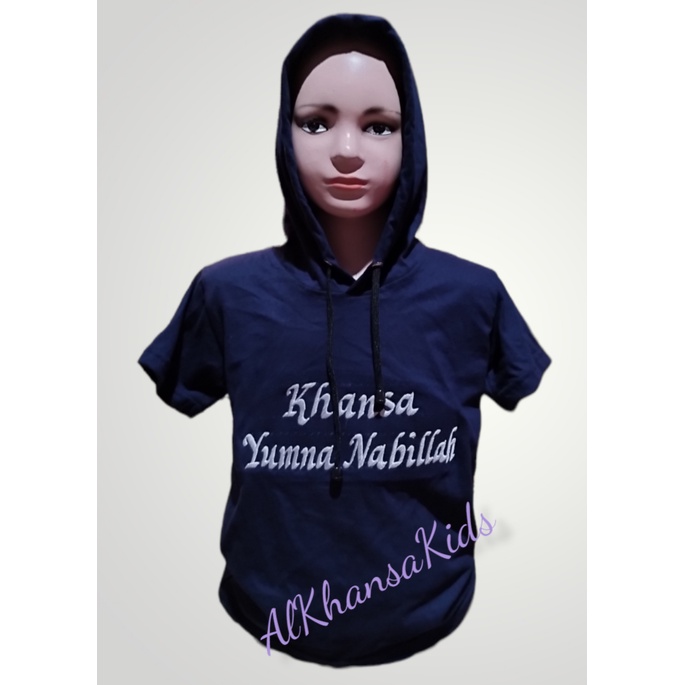 Kaos Kupluk Hoodie Anak Cowo/ Cewe Gratis Bordir Nama Suka Suka