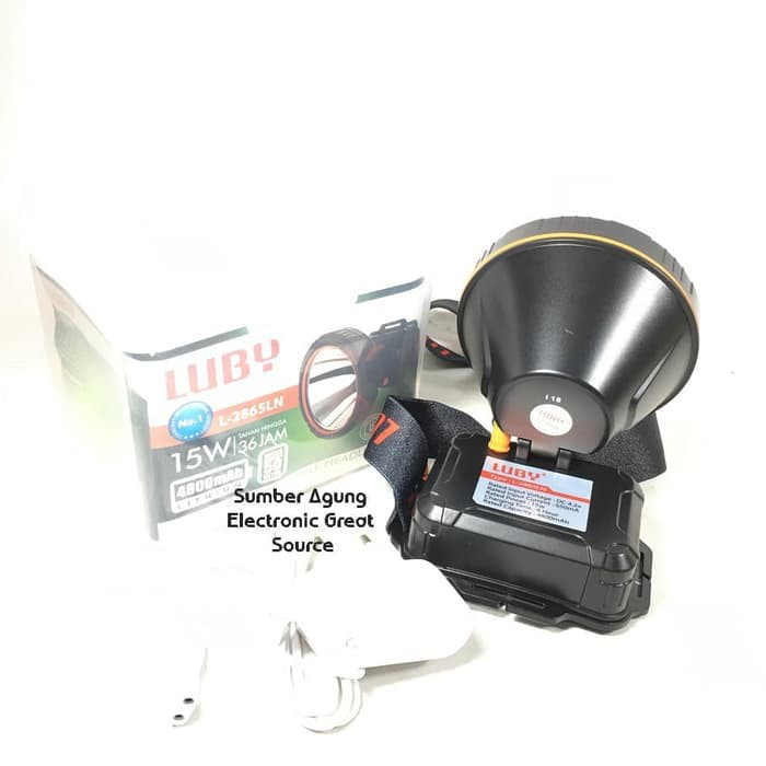 Luby L2865LN Senter Kepala 2865 15W 15 Watt 36Jam 4800mAh Cahaya Putih