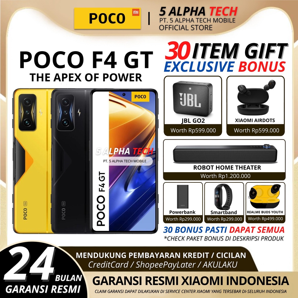 POCO F4 GT 5G 12/256GB GARANSI RESMI XIAOMI INDONESIA