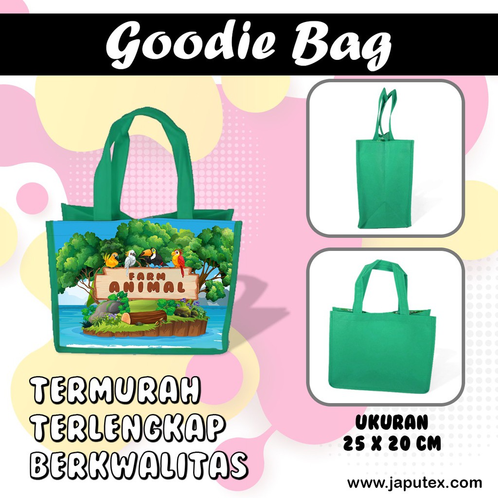 

Tas Ultah Animal Goodie Bag Souvenir Ulang Tahun Kartun Murah Custom Nama Aqiqah Parcel Kado Hewan