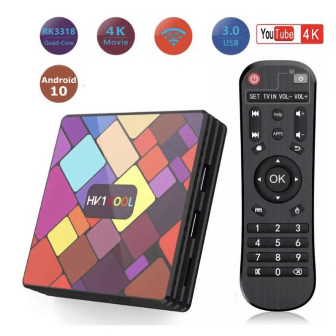 Ready&Siapkirim Hk1 Cool Android 10 Tv Box Stb Bluetooth Full App Nonton Free 2Gb/16Gb - Hk1 Cool