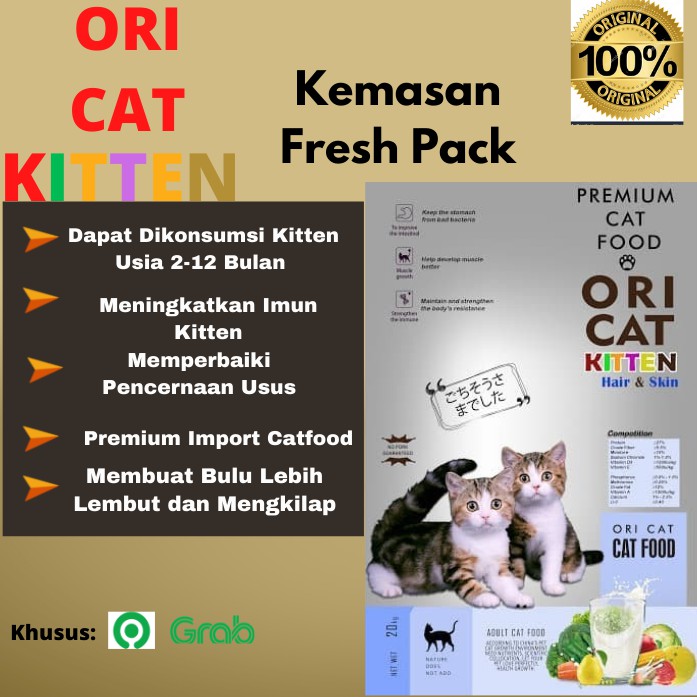 ORICAT KITTEN makan kitten kucing kemasa freshpack 500 gram Termurah