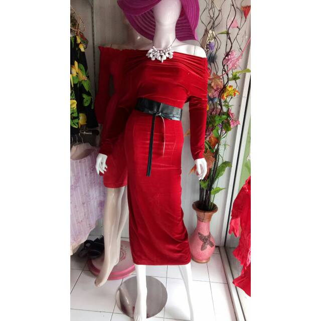 LONGDRESS BLUDRU SUEDE IMPORT / PREMIUN DRESS /GAUN PESTA PARTY / KIMONO SABRINA / CASUAL WANITA BKK