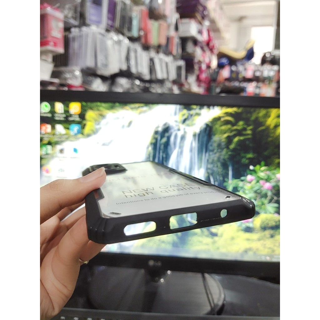 Anti Shocking Redmi Note 10 Pro 6.67 Inchi Hardcase Fusion List Hitam Acrylic Case