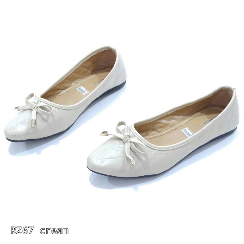 Borneo Sepatu Wanita Slip on Flat Flatshoes Bahan Sintetis Premium RZ67 by Xavyera