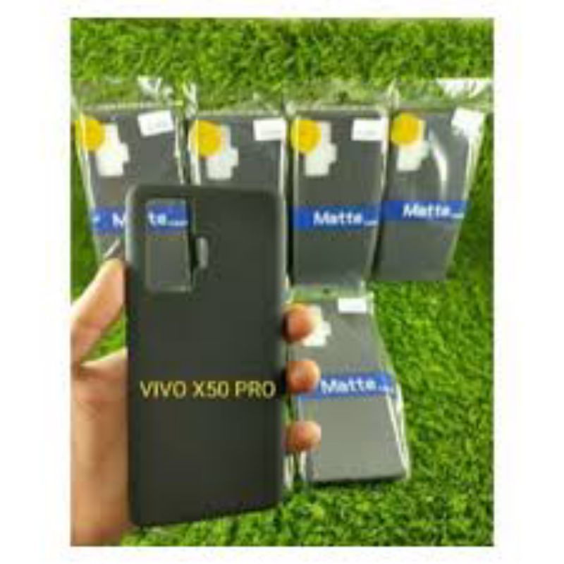 Premium Soft Case Black Matte HP Vivo X50 Pro Casing Silikon Slim Blackmatte Hitam Polos Murah