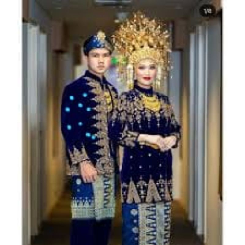 baju pengantin adat palembang bludru