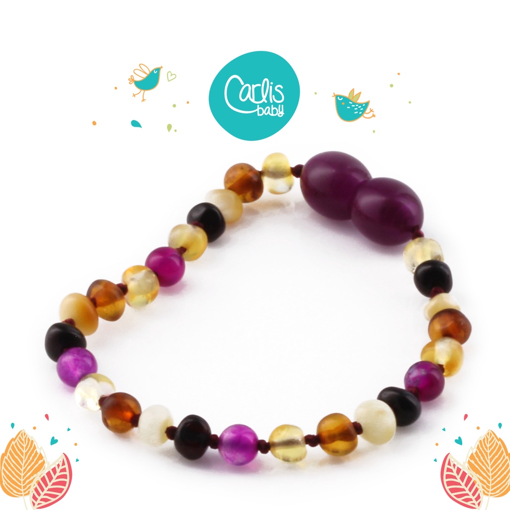 AGL40 Kalung dan Gelang Amber Tumbuh Gigi Bayi By Carlis Baby