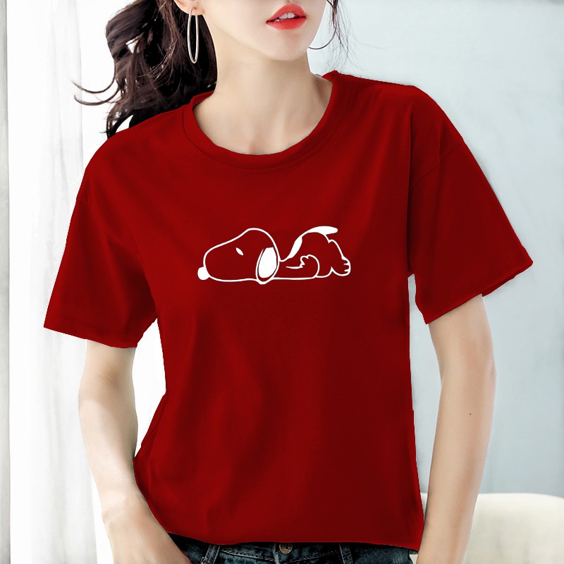 Kaos Wanita dewasa Sleeping Dog / Baju Wanita dewasa Tumblr Tee