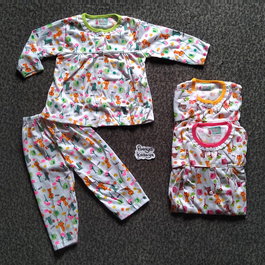 SPY68 Setelan Baju  Bayi  Perempuan  Piyama Baju  Tidur Motif 