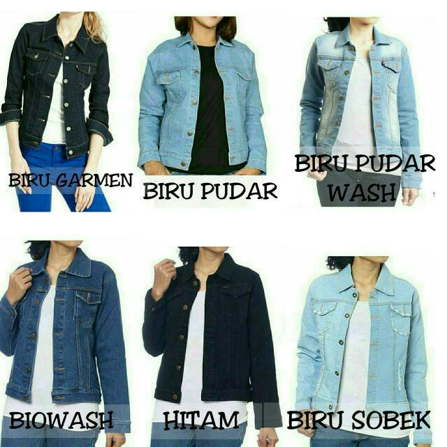  JAKET  JEANS LEVIS CEWEK WANITA  MURAH BIRU PUDAR BIRU 