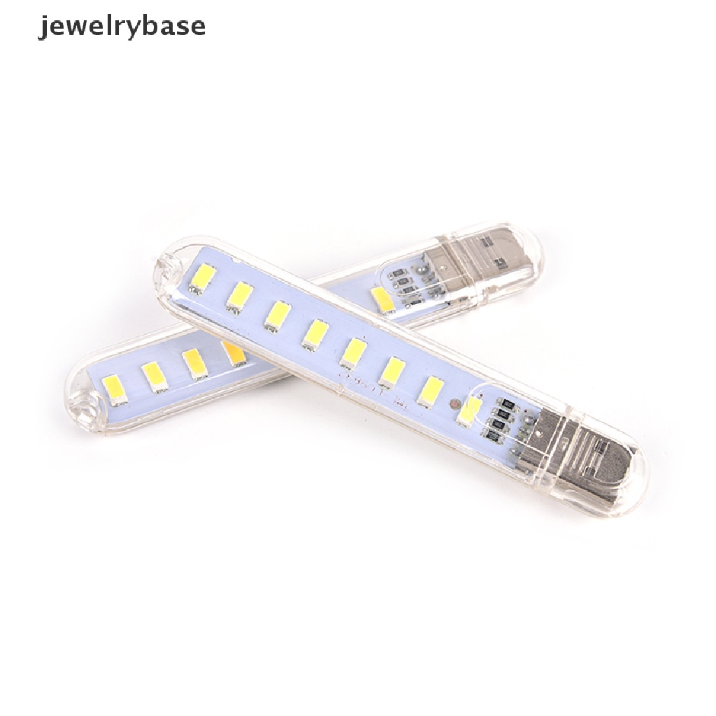 (jewelrybase) Lampu Malam 8-LED Mini Portable Tenaga USB Untuk Laptop / PC