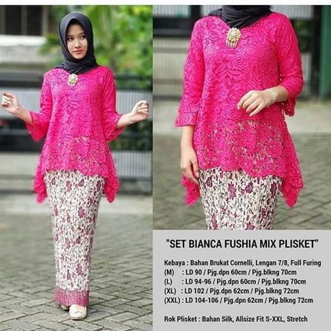 KEBAYA BIANCA ABU SET BROKAT /KEBAYA BIANCA NAVY/KEBAYA TERBARU