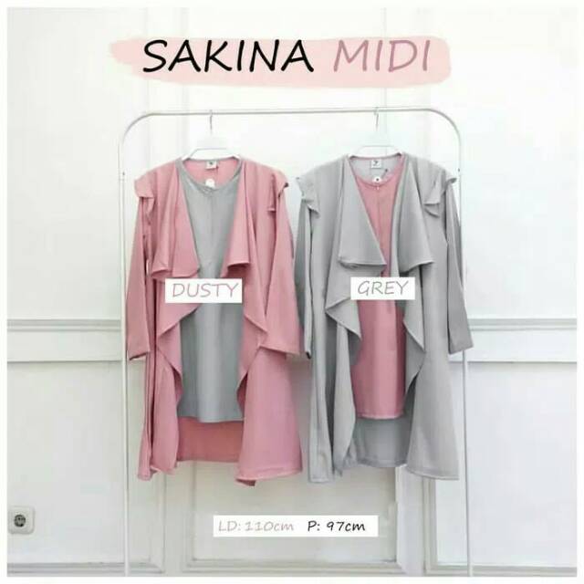 ATASAN WANITA SAKINA MIDI WARNA PEACH