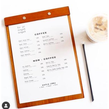 

OPEN RESSELER Papan Menu/Menu Board Cafe/Resto A4 Free Grafir Logo