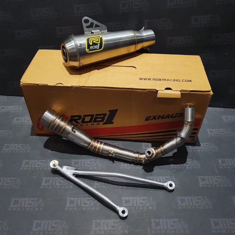 Knalpot Racing Rob1 Robi GP17 Stainless Vespa Sprint Primavera