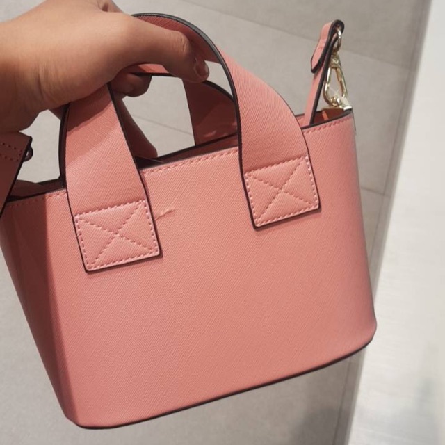 Pink bucket bag Zara sale