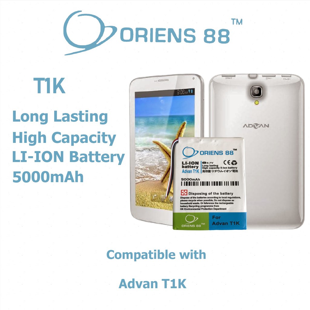 (P) Baterai batre battery Advan T1K double power/IC ORIENS88