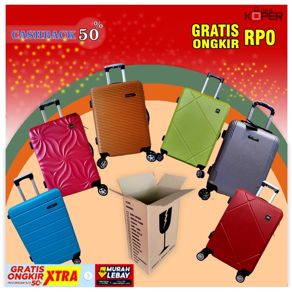 FREE PACKING DUS KOPER 24 INCH 001 POLO VIENNA, KOPER ABS TIDAK MUDAH PECAH
