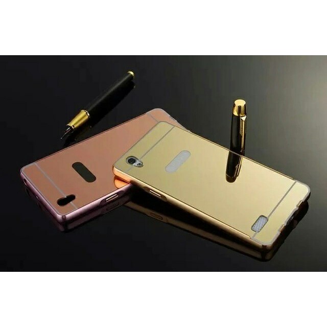 Termurah Luxury Bumper Slide Mirror Alumunium Case Oppo Mirror 5 /Mirror5 / A51