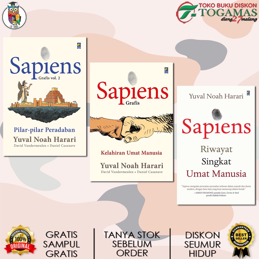 SAPIENS : GRAFIS : RIWAYAT SINGKAT UMAT MANUSIA & KELAHIRAN UMAT MANUSIA / YUVAL NOAH HARARI