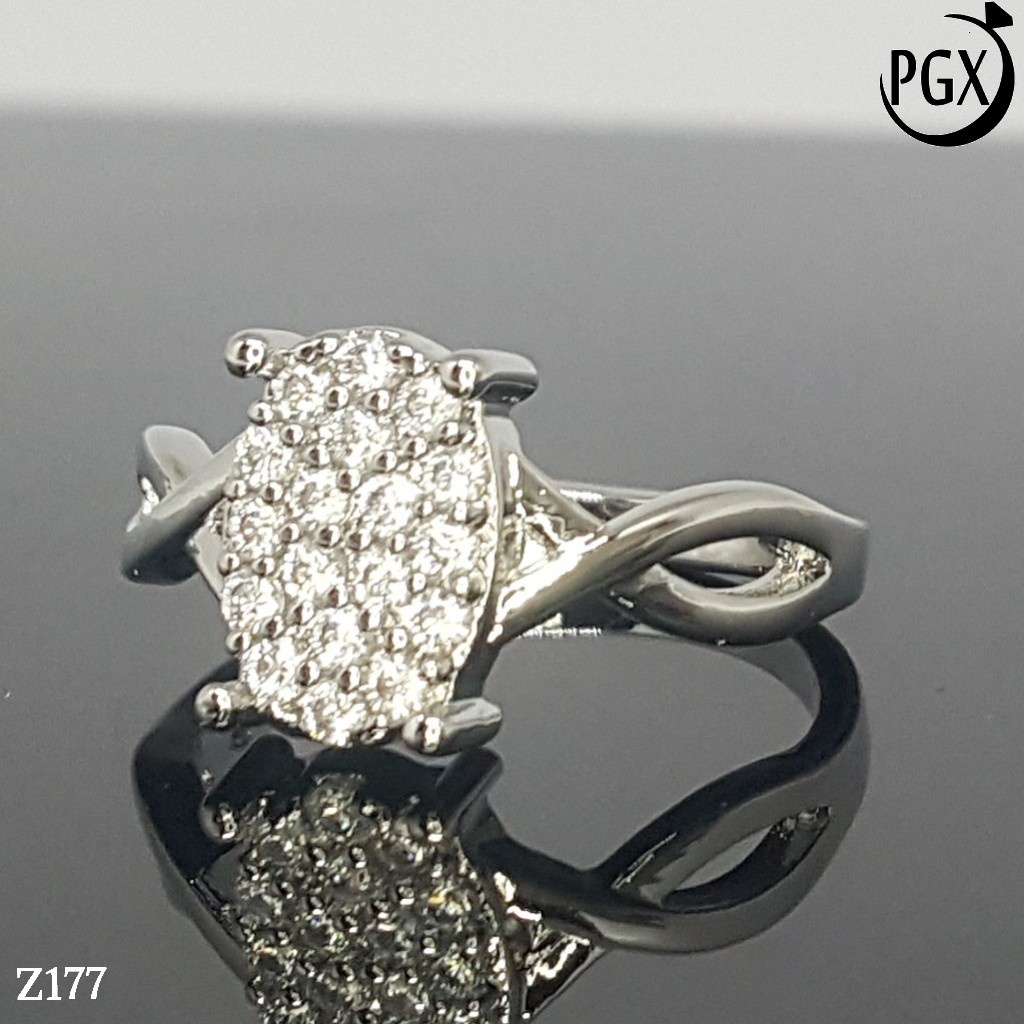 PGX Cincin Xuping Wanita Lapis Emas Aksesoris Perhiasan Fashion Premium - Z177