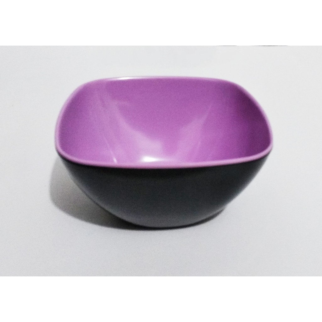 W55A7 Mangkok Melamin Kotak Golden Dragon - Mangkok 5,5 inc warna UNGU TOSCA HITAM