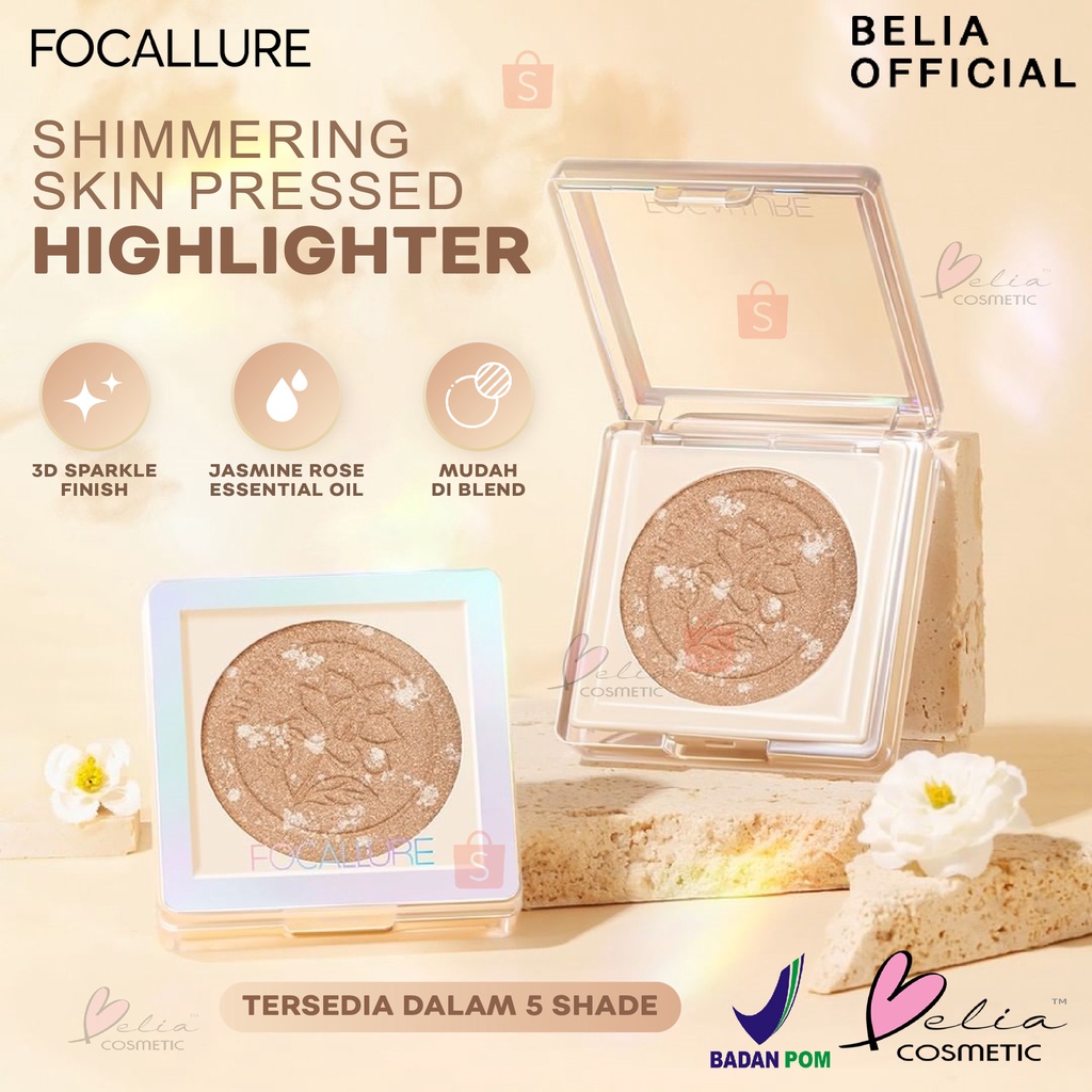 ❤ BELIA ❤ FOCALLURE Shimmering Skin Highlighter FA234 | Highlighter Pressed | Shimmering | BPOM