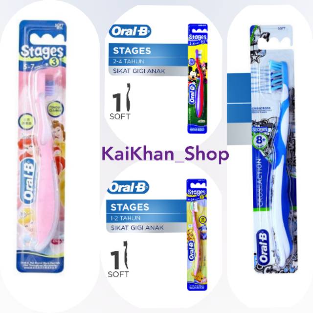 ORAL-B Stage 1 2 3 4 Sikat Gigi Anak Soft