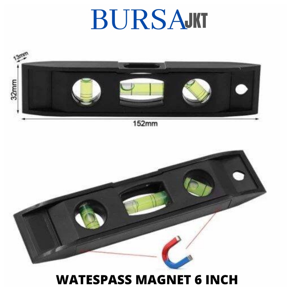 

WATERPASS MAGNET MINI UKUR PENGGARIS PRESISI 6 INCH