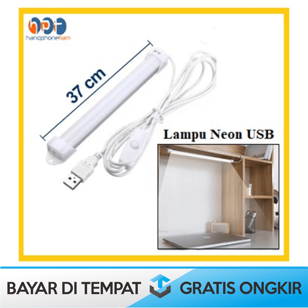 LAMPU NEON USB STRIP LED 37 LAMPU DARURAT RUANG BELAJAR KERJA