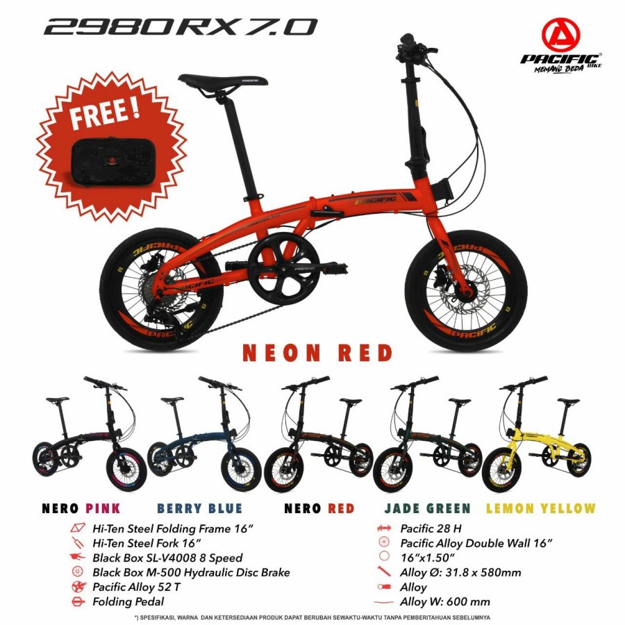 Sepeda Lipat 16 Pasific 2980 Rx 7.0
