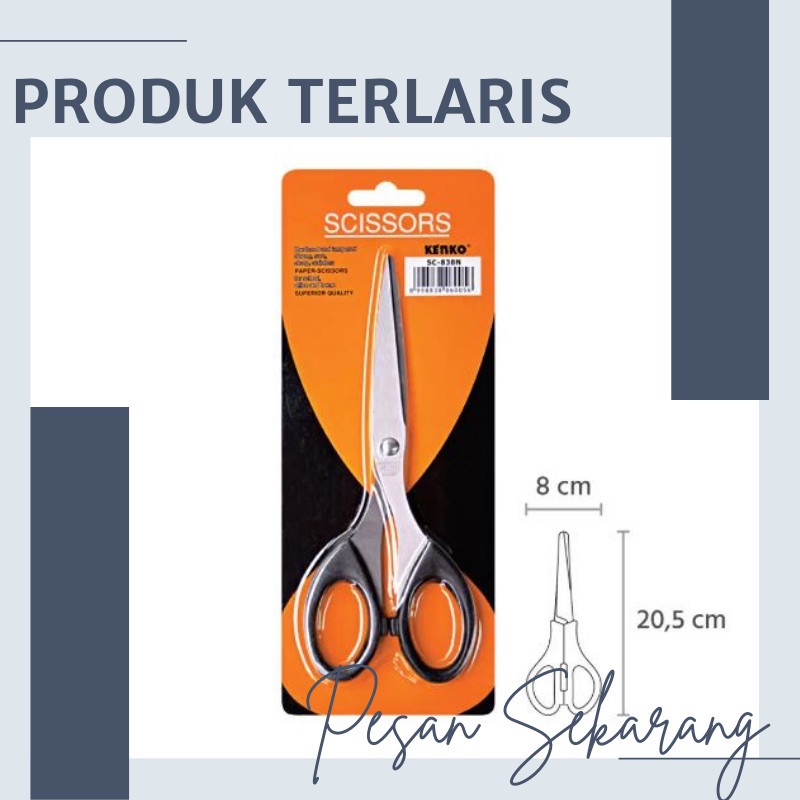 

Gunting Sedang SC-838N KENKOO Gunting serbaguna untuk memotong kertas,