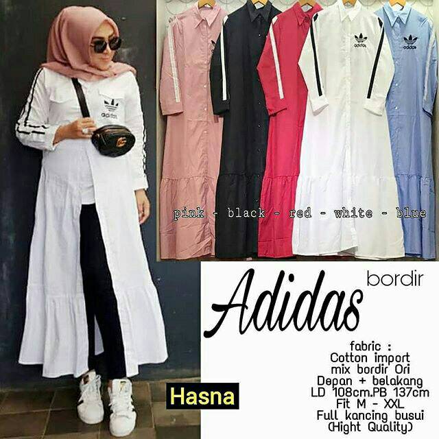 DRESS MUSLIM, baju wanita, baju gamis, dress, gamis, Baju gamis, fashion wanita, ADIDAS DRESS