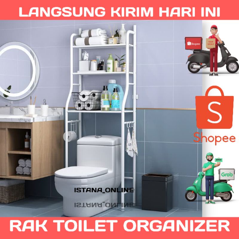 Termurah Rak Toilet Organizer WC Tissue Sabun Kloset Kamar Mandi/ rak serbaguna