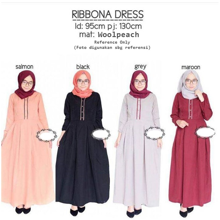 Busana Muslim Ribbona Dress Koleksi Terbaru