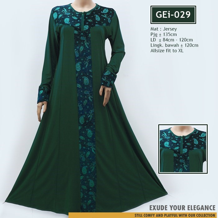 Gamis Busui / Gamis Pesta, Long Dress /Dress Muslimah bahan Jersey