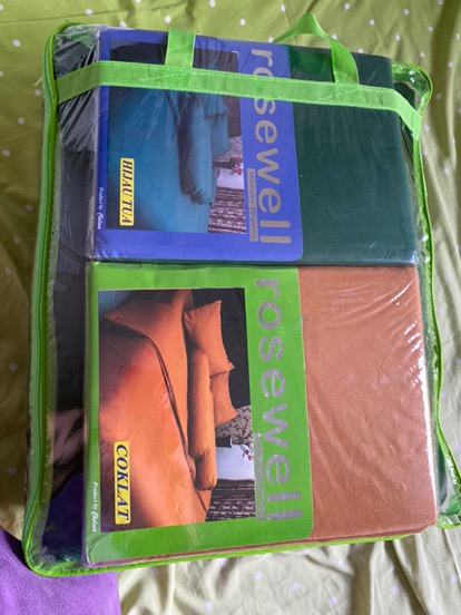 Bedcover Set Polos Rosewell  King/queen Tinggi 30cm