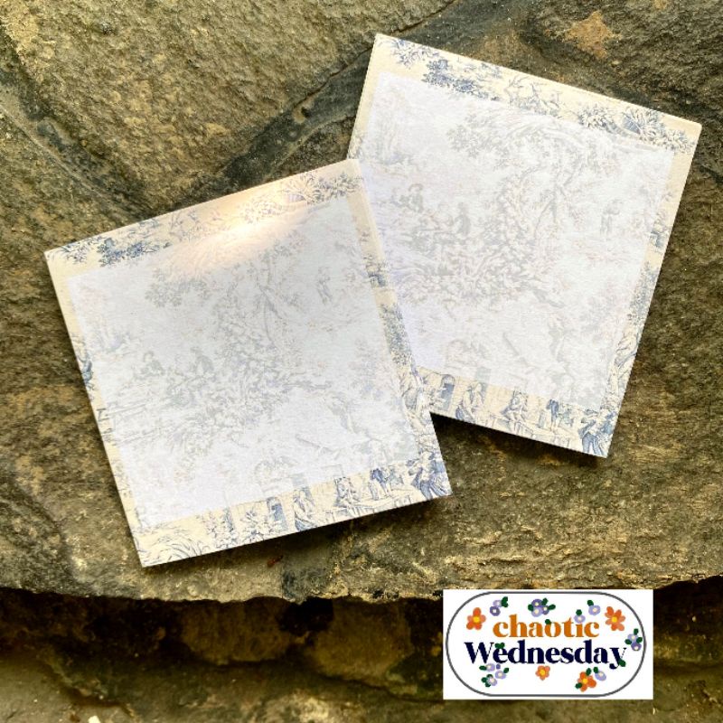 

[ChaoticWednesday] GRADE A memopad notepad premium elegan motif lukisan prancis motif Toile de jouy