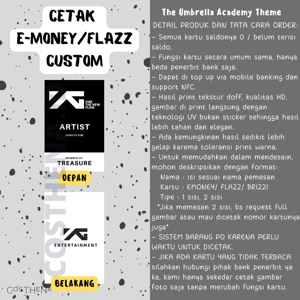 E-MONEY/FLAZZ/BRIZZI YG ENTERTAINMENT CUSTOM