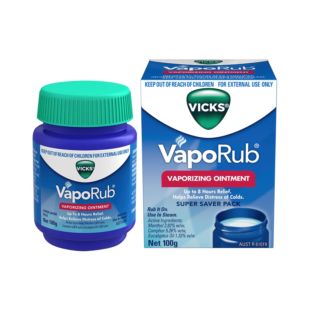 Vicks VapoRub 10gr 25gr 50gr Balsem Pelega Pernafasan dan Hidung Tersumbat Balsem Gosok Vicks Origin