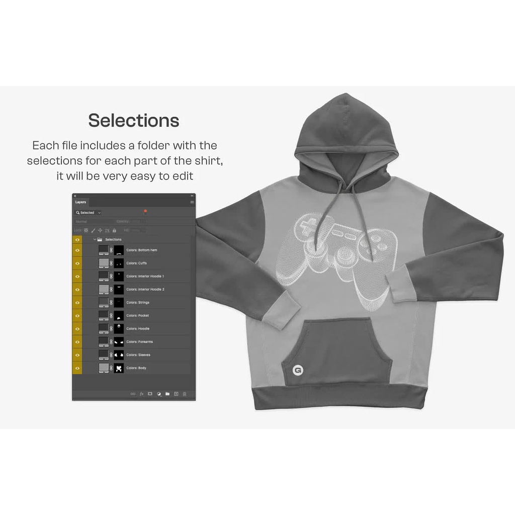 IND5000 Heavyweight Hoodie Mockups - Adobe Photoshop