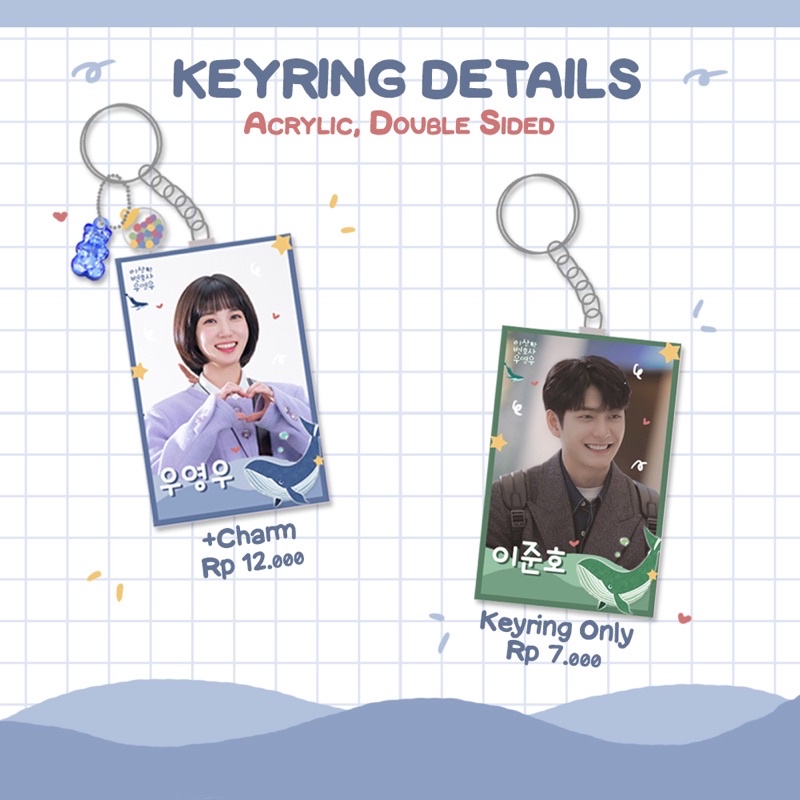 EXTRAORDINARY ATTORNEY WOO MERCH PACK KIT FANKIT WOO YOUNG WOO PAKET LENGKAP STICKER KEYRING GANTUNGAN KUNCI PHOTOCARD PC SET