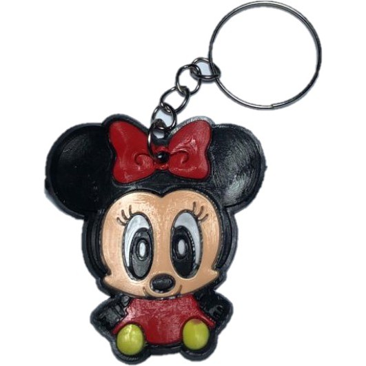 PEACH - Gantungan Kunci Karakter Unik Keychain PVC Souvenir / Souvenir Gantungan Kunci Karakter Lucu G210-Minnie
